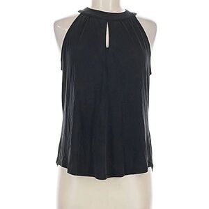 Chic Black Keyhole Blouse